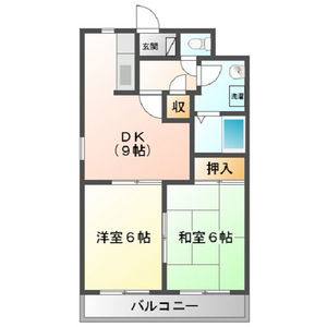 2DK 間取り図