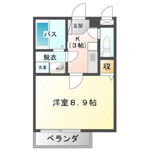 1K 間取り図