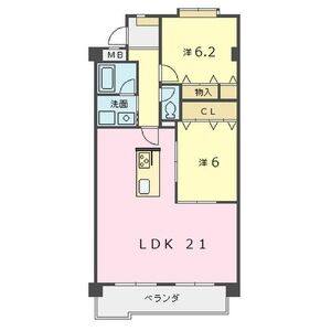 2LDK 間取り図