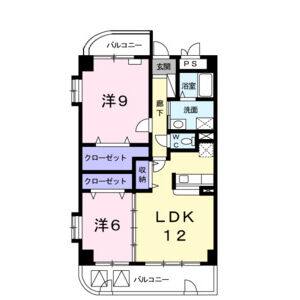 2LDK 間取り図