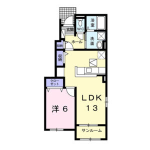 1LDK 間取り図