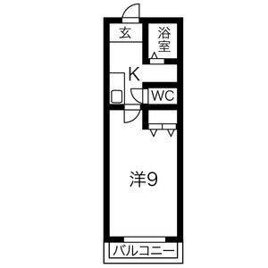 1K 間取り図