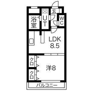 1LDK 間取り図