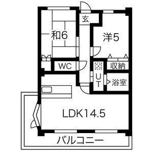 2LDK 間取り図