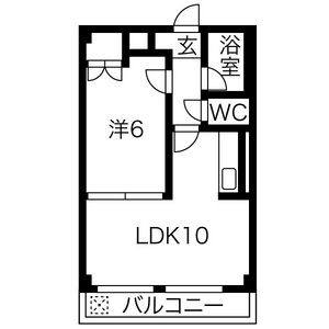 1LDK 間取り図
