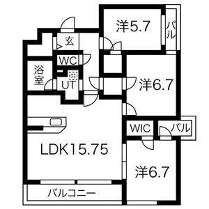 3LDK 間取り図