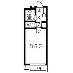 1K 間取り図