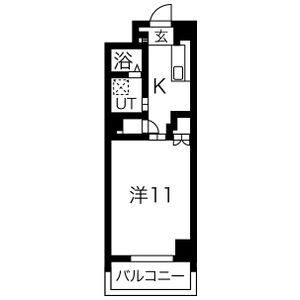 1K 間取り図