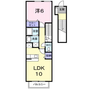 1LDK 間取り図