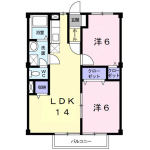 2LDK 間取り図