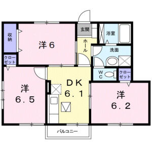3DK 間取り図