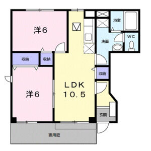 2LDK 間取り図