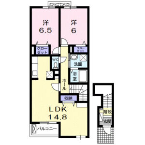 2LDK 間取り図