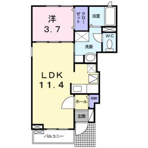 1LDK 間取り図