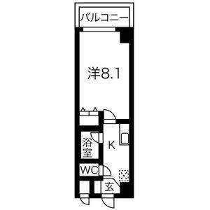 1K 間取り図