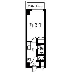 1K 間取り図