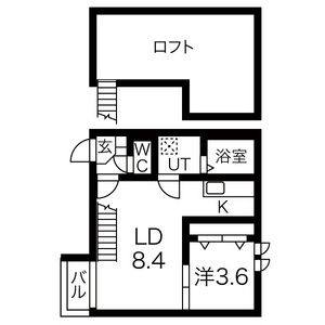 1LDK 間取り図