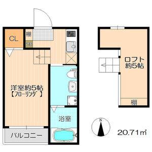1K 間取り図