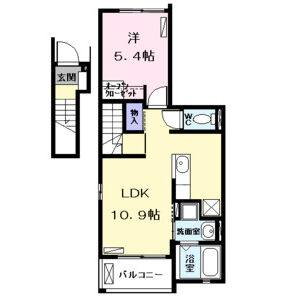 1LDK 間取り図
