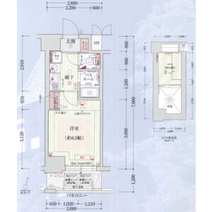 1K 間取り図