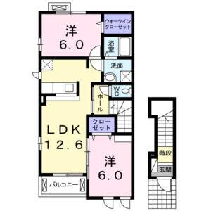 2LDK 間取り図