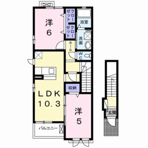 2LDK 間取り図