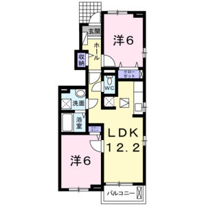 2LDK 間取り図