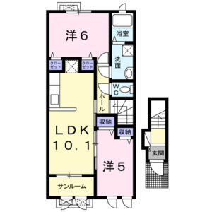 2LDK 間取り図