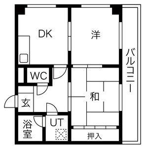 2DK 間取り図
