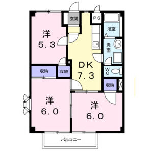 3DK 間取り図