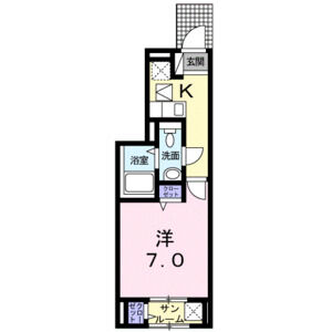 1K 間取り図