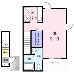 1K 間取り図