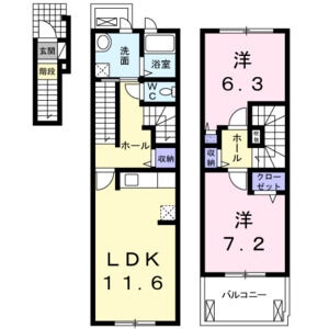 2LDK 間取り図