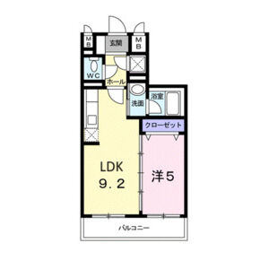 1LDK 間取り図