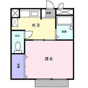 1K 間取り図