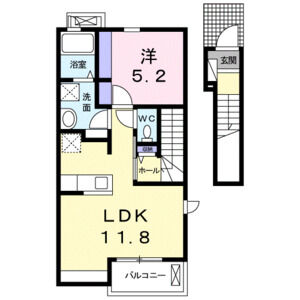 1LDK 間取り図