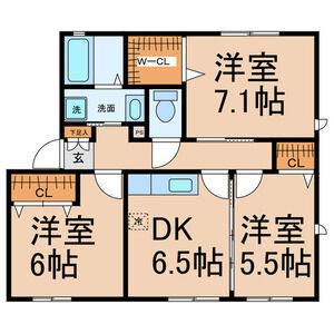 3DK 間取り図