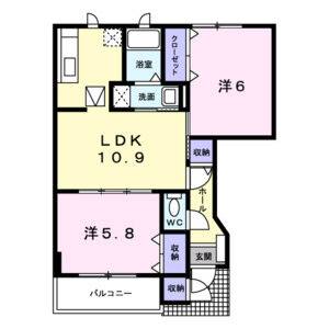 2LDK 間取り図