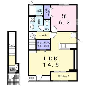 1LDK 間取り図