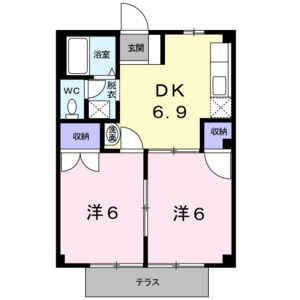 2DK 間取り図