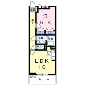 1LDK 間取り図