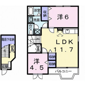 2LDK 間取り図