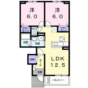 2LDK 間取り図