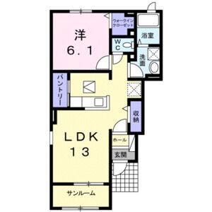 1LDK 間取り図
