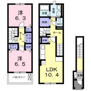 2LDK 間取り図