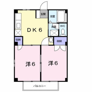 2DK 間取り図