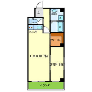 1LDK 間取り図