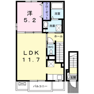 1LDK 間取り図
