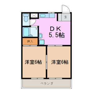 2DK 間取り図