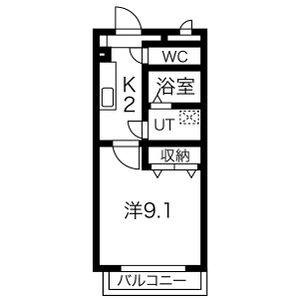 1K 間取り図
